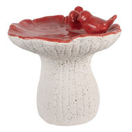 Clayre & Eef | Decoratie Paddenstoel Wit Rood ø 19x18 cm | 6TE0580
