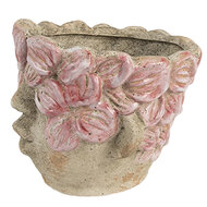 Clayre & Eef | Bloempot Binnen Beige Roze ø 18x15 cm | 6TE0583