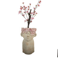 Clayre & Eef | Bloempot Binnen Beige Roze 20x19x31 cm | 6TE0584L