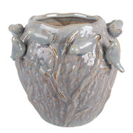 Clayre & Eef | Bloempot Binnen Blauw ø 25x20 cm | 6TE0586