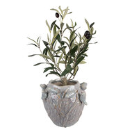 Clayre & Eef | Bloempot Binnen Blauw ø 25x20 cm | 6TE0586