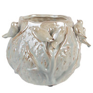 Clayre & Eef | Bloempot Binnen Groen Grijs 22x21x17 cm | 6TE0587