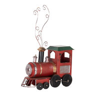 Clayre & Eef | Decoratie Trein Rood Groen 63x15x38/50 cm | 6Y5739
