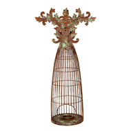 Clayre & Eef | Decoratie Engel / Waxinelichthouder Bruin Groen 29x17x58 cm | 6Y5836