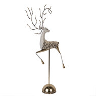 Clayre & Eef | Decoratie Hert Goudkleurig Wit 36x12x72 cm | 6Y5841