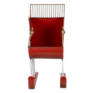 Clayre & Eef | Kerstdecoratie Slee Rood Goudkleurig 37x16x31 cm | 6Y5842