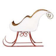 Clayre & Eef | Kerstdecoratie Slee Wit Goudkleurig 38x15x28 cm | 6Y5843