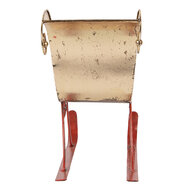 Clayre & Eef | Kerstdecoratie Slee Wit Goudkleurig 38x15x28 cm | 6Y5843