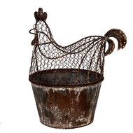Clayre & Eef | Decoratie Kip Bruin Grijs 39x39x25 cm | 6Y5850