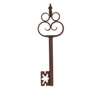Clayre & Eef | Decoratie Sleutel Bruin 17x3x54 cm | 6Y5851