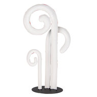 Clayre & Eef | Kerstdecoratie zuurstokken Wit Rood 24x11x46 cm | 6Y5864