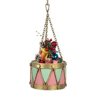 Clayre & Eef | Decoratie Trommel Roze Groen ø 12x16/27 cm | 6Y5865P