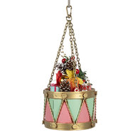Clayre & Eef | Decoratie Trommel Roze Groen ø 12x16/27 cm | 6Y5865P