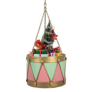 Clayre & Eef | Decoratie Trommel Roze Groen ø 21x34/43 cm | 6Y5867P