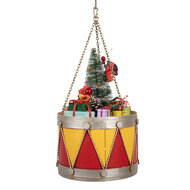 Clayre & Eef | Decoratie Trommel Geel Rood ø 21x34/43 cm | 6Y5867Y