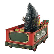 Clayre & Eef | Kerstdecoratie Treinwagon Rood Groen 31x15x25 cm | 6Y5872