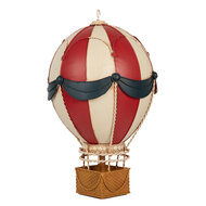 Clayre & Eef | Decoratie luchtballon Rood Wit ø 26x42 cm | 6Y5874