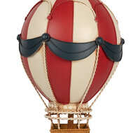 Clayre & Eef | Decoratie luchtballon Rood Wit ø 26x42 cm | 6Y5874