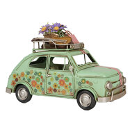 Clayre & Eef | Decoratie Model Auto Groen Roze 26x12x18 cm | 6Y5876