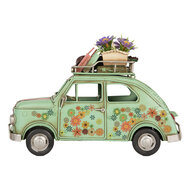 Clayre & Eef | Decoratie Model Auto Groen Roze 26x12x18 cm | 6Y5876