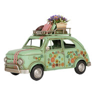 Clayre & Eef | Decoratie Model Auto Groen Roze 26x12x18 cm | 6Y5876
