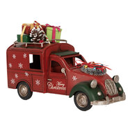 Clayre & Eef | Decoratie Model Auto Rood Groen 26x11x17 cm | 6Y5881