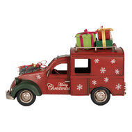 Clayre & Eef | Decoratie Model Auto Rood Groen 26x11x17 cm | 6Y5881