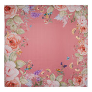 Clayre & Eef | Vierkant Tafelkleed Roze Beige 100x100 cm | FFA01P