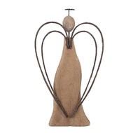 Clayre &amp; Eef   | Kerstdecoratie Engel Bruin 14x4x26 cm | 6H2421L