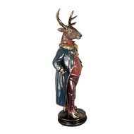 Clayre & Eef | Decoratie beeld Rendier Bruin Rood 25x18x66 cm | 5PR0174