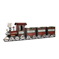Clayre & Eef | Decoratie Trein Rood Groen 95x19x28 cm | 5Y1298