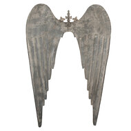 Clayre & Eef | Wanddecoratie Vleugels Grijs Goudkleurig 46x4x65 cm | 5Y1367