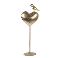 Clayre & Eef | Decoratie Hart Goudkleurig 24x11x68 cm | 5Y1373