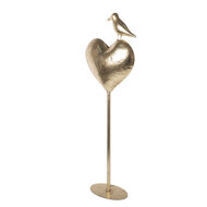 Clayre & Eef | Decoratie Hart Goudkleurig 24x11x68 cm | 5Y1373