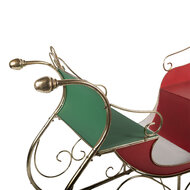 Clayre & Eef | Kerstdecoratie Slee Rood Goudkleurig 169x67x106 cm | 5Y1374