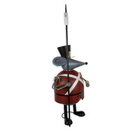 Clayre & Eef | Decoratie Muis Grijs Rood 50x37x127 cm | 5Y1375