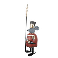 Clayre & Eef | Decoratie Muis Grijs Rood 35x27x109 cm | 5Y1376