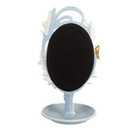 Clayre & Eef | Staande Spiegel Blauw Wit 16x14x27 cm | 62S341