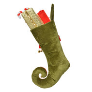 Clayre & Eef | Decoratie Kerstsok Rood Groen 24x7x46 cm | 66252