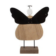 Clayre & Eef | Kerstdecoratie Engel Bruin Wit 20x6x25 cm | 6H2417L