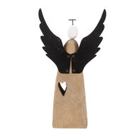 Clayre &amp; Eef   | Kerstdecoratie Engel Wit Bruin 14x5x26 cm | 6H2420L