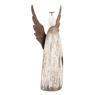 Clayre &amp; Eef   | Kerstdecoratie Engel Wit Bruin 14x5x26 cm | 6H2420L