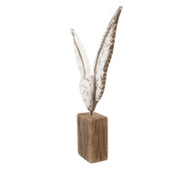 Clayre &amp; Eef   | Decoratie Vleugels Wit Bruin 26x5x33 cm | 6H2425