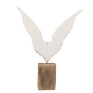 Clayre &amp; Eef   | Decoratie Vleugels Wit Bruin 26x5x33 cm | 6H2425