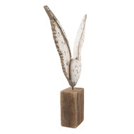 Clayre &amp; Eef   | Decoratie Vleugels Wit Bruin 26x5x33 cm | 6H2425