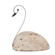 Clayre & Eef | Decoratie Zwaan Wit Bruin 25x11x27 cm | 6H2433L