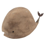 Clayre &amp; Eef   | Decoratie Walvis Bruin 26x7x14 cm | 6H2434