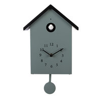 Clayre & Eef | Wandklok Groen Zwart 20x10x26 cm / 3xAA | 6KL0838GR