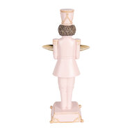 Clayre &amp; Eef   | Kerstdecoratie Notenkraker Roze 18x17x40 cm | 6PR5368