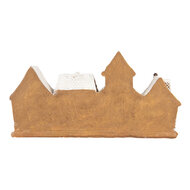 Clayre & Eef | Decoratie van Huisjes Bruin Wit 25x6x13 cm | 6PR5377